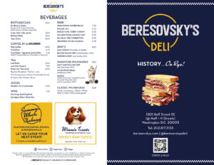 Beresovsky's Deli Bifold Menu 1