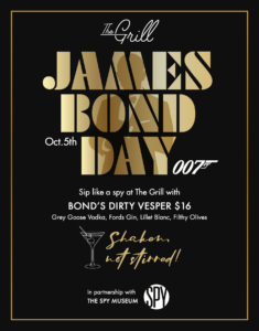 The Grill James Bond Day Poster