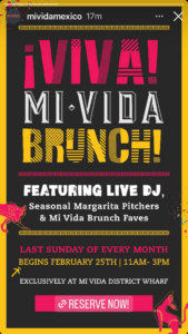 Viva Mi Vida Brunch IG Story 1