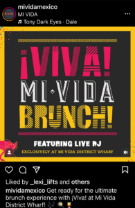 Viva Mi Vida Brunch IG Post