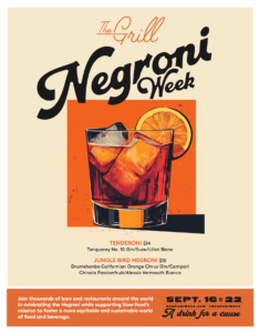 The Grill Negroni Week Poster